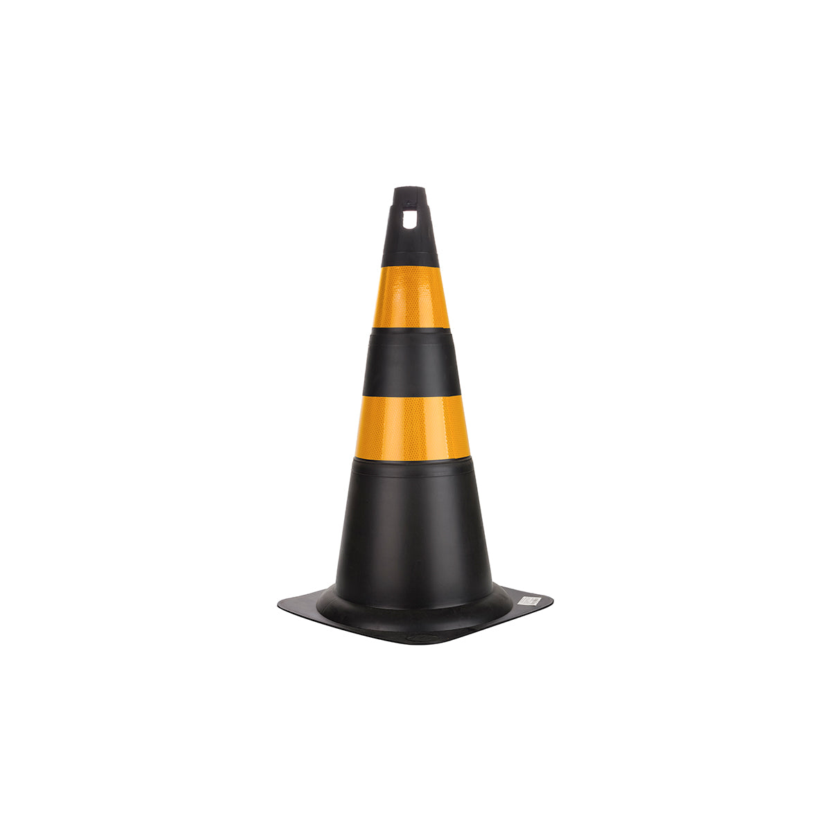 Cone Sinalizacao 75Cm Amarelo/Preto Rigido Refletivo Deltaplus