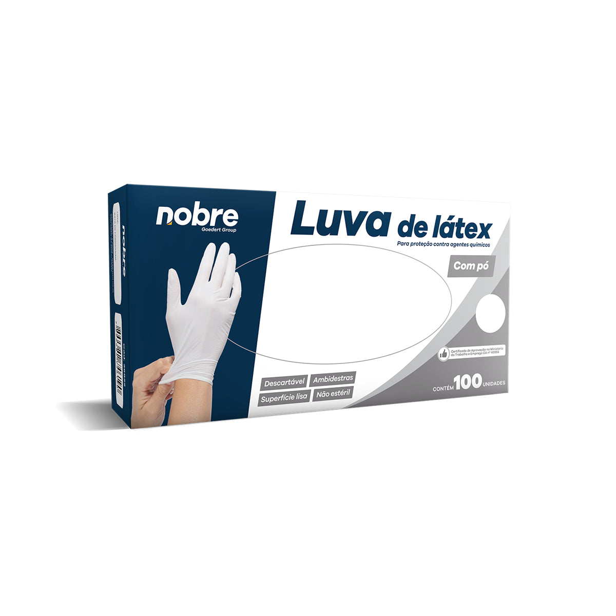 Luva Proced. Latex  Po 100Und Ca 37166/40956 Nobre