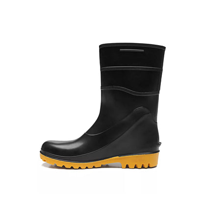 Bota Pvc Preta Cano Medio Sol Amar. Sf  Ca 37456 Bracol