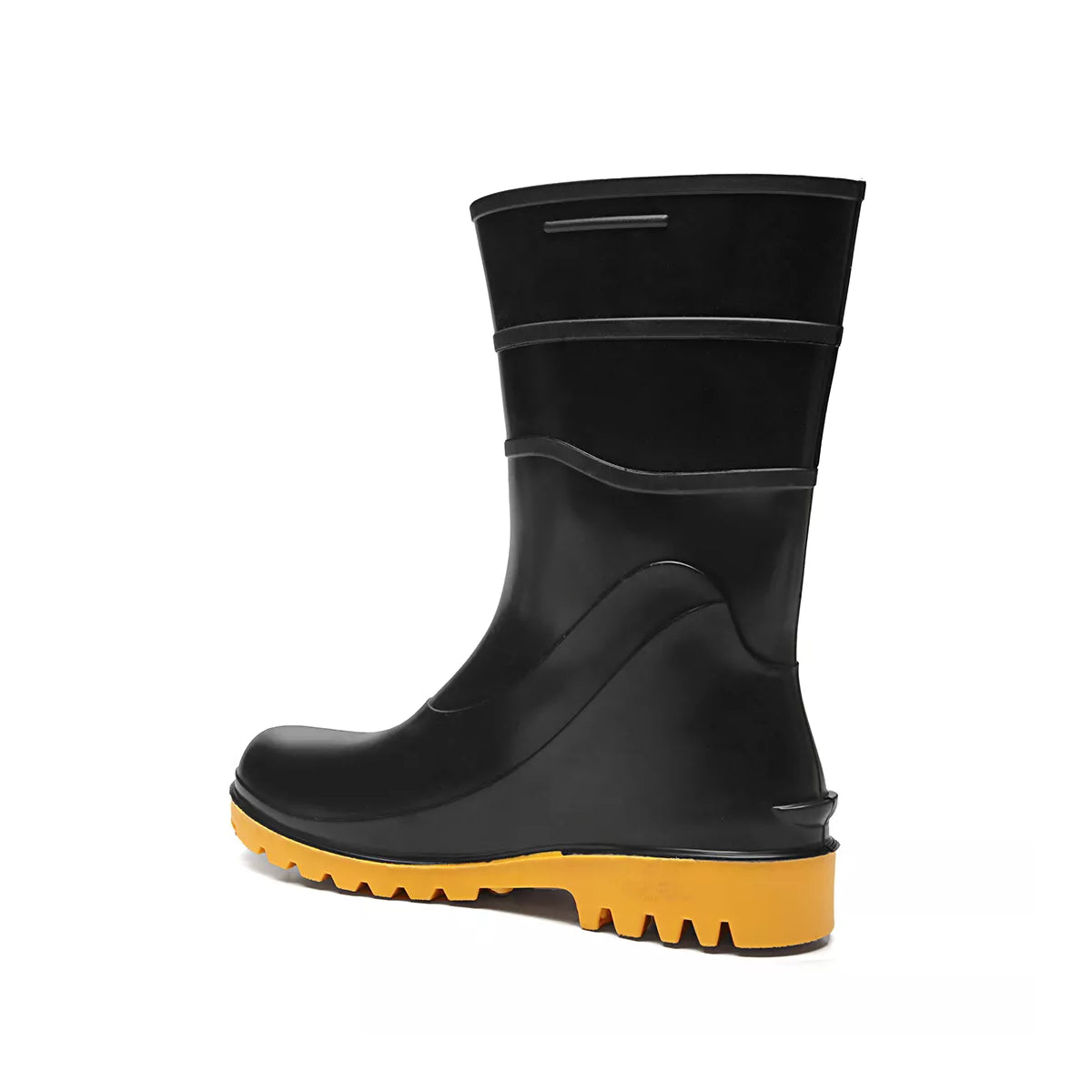 Bota Pvc Preta Cano Medio Sol Amar. Sf  Ca 37456 Bracol